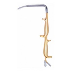 TEBBETTS FIBER OPTIC RETRACTOR, WITH DOUBLE HANDLE AND TEETH AT TIP